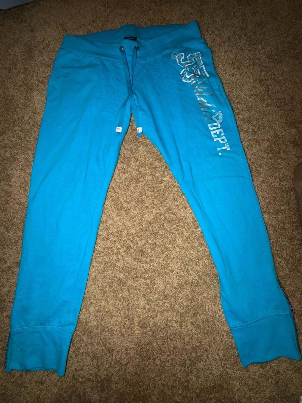Hard Candy Shore Thing Athletic Dept. Blue Drawstring Sweatpants
